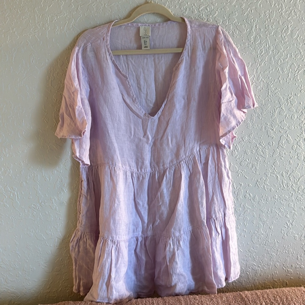 Joie Lavender Linen Coverup